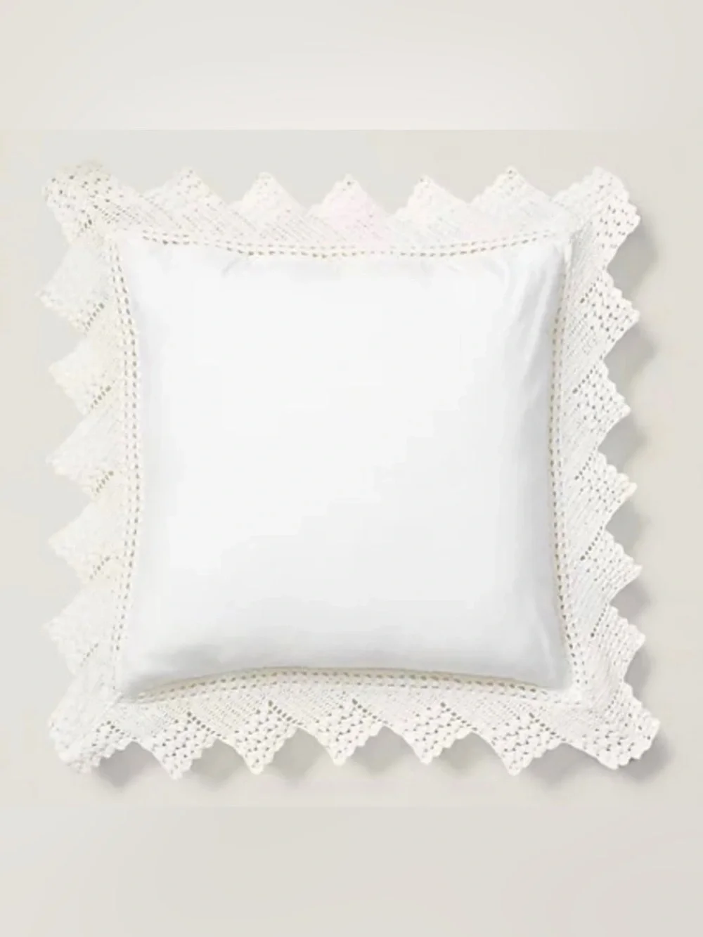 Ralph Lauren Oliver Crochet Linen Throw Pillow Set Cream 20x20 NWT
